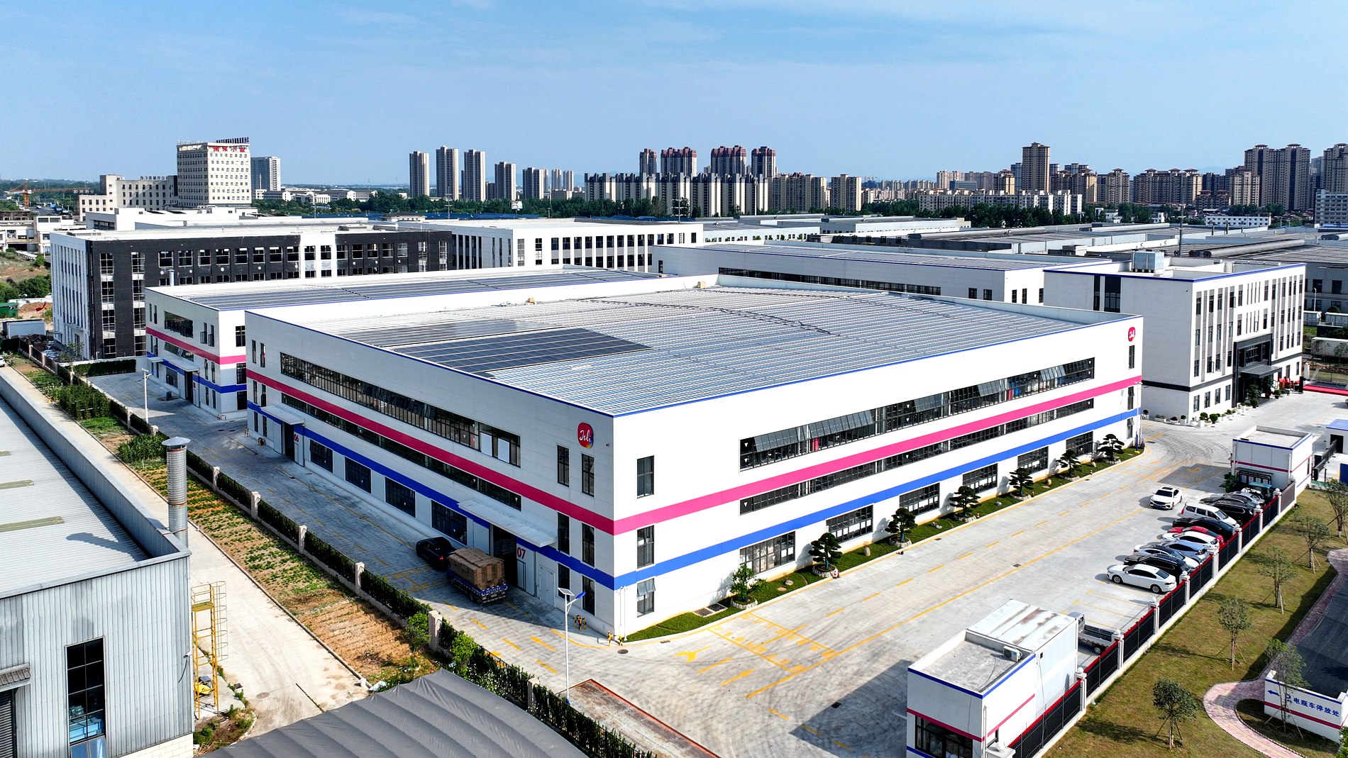 Workshop roof and factory buildings